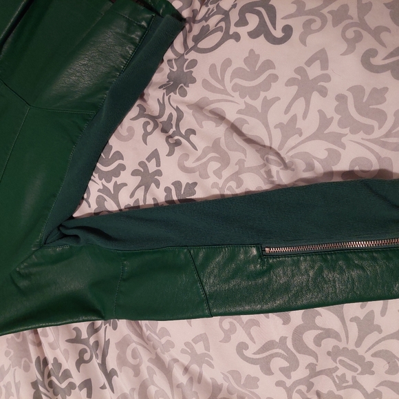 Green Faux Leather Jacket - Picture 5 of 8